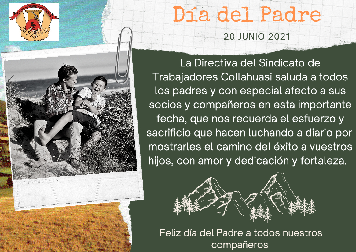 #diadelpadre2021 Muchas felicidades a todos los padres esforzados que con su cariño y dedicación guían a sus hijos e hijas por el difícil camino de la vida. Feliz día del Padre, en especial a nuestros socios y compañeros.
