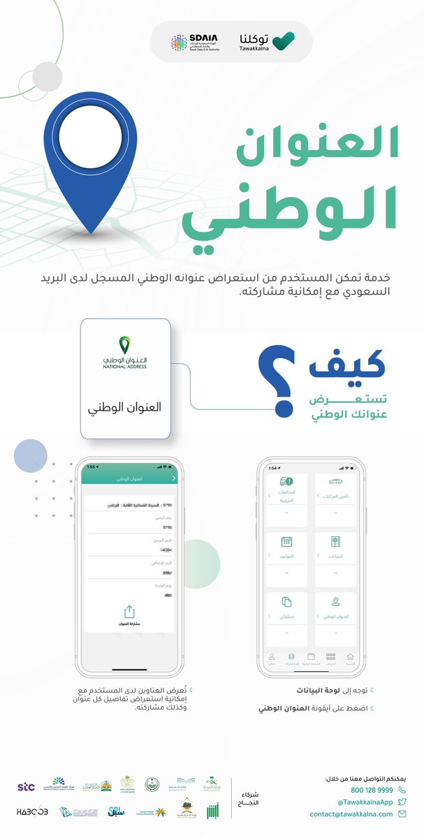 تطبيق توكلنا On Twitter العنوان الوطني مهم في حياتنا اليومية وهنا طريقة استعراضه توكلنا 21مليون مستخدم
