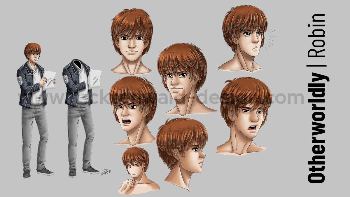 M_Recktenwald's tweet photo. Let me introduce you to Rob, another character from "Otherworldly". And yes, there is actually a reason why he's missing his head :) #otherwordly #manga #comic https://t.co/0cABLlgOTg