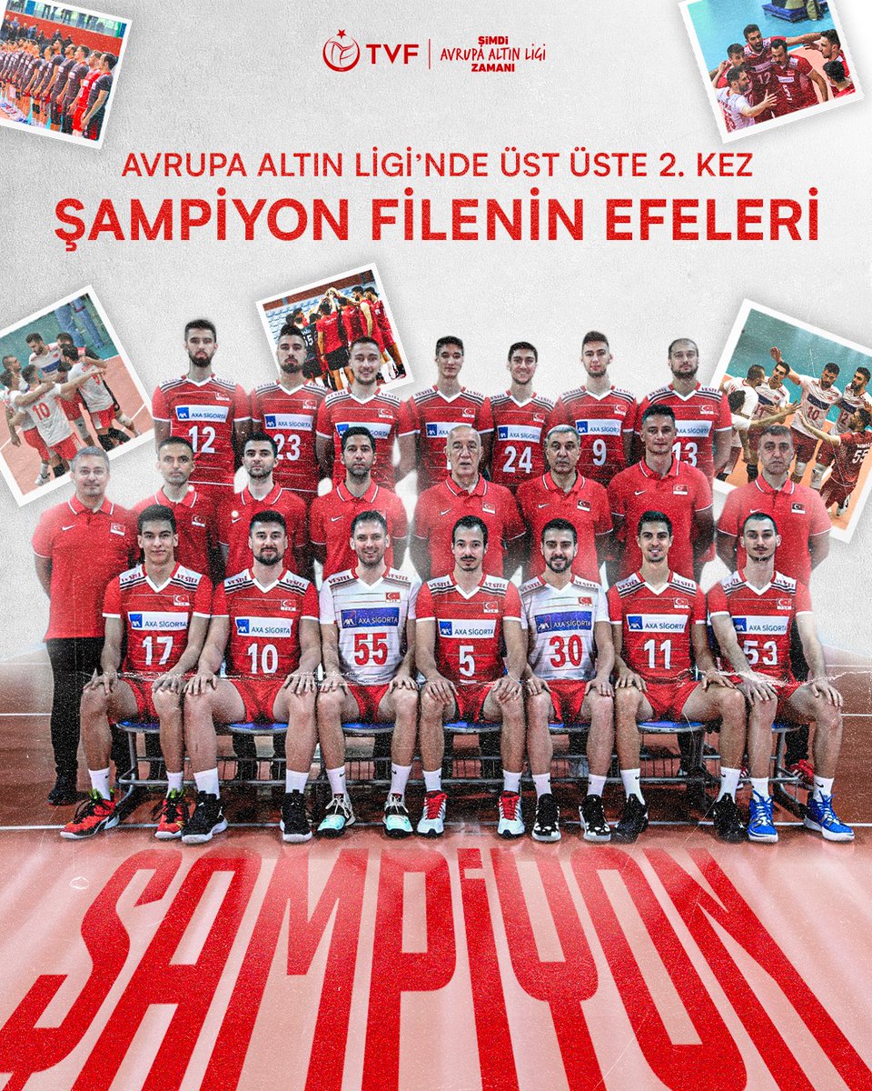 TVForgtr's tweet photo. 🇹🇷 🏆 Filenin Efeleri üst üste ikinci kez Avrupa Altın Ligi şampiyonu! 🏆

#ŞimdiVoleybolZamanı
#ŞimdiAvrupaAltınLigiZamanı https://t.co/nR8sbDDFiH