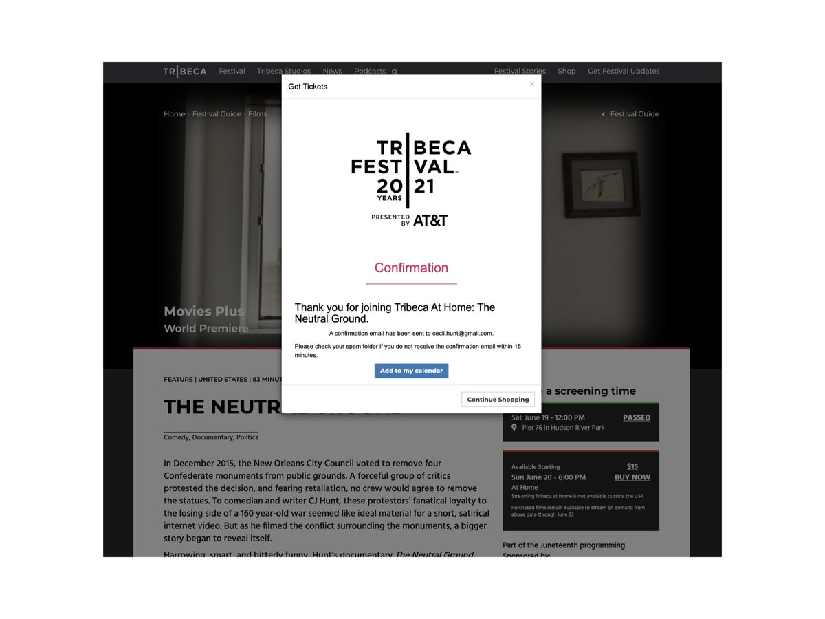 itsnotneutral's tweet photo. To those who attended the live show, we thank u for your sunburns. To those grabbing tix to tonight’s 6PM @Tribeca virtual premiere, use #ThisIsNotNeutral to tell us the one piece of confederate propaganda that made u smash all the plates in your home https://t.co/PryI6lDUFU https://t.co/UJYkzB7qZ2