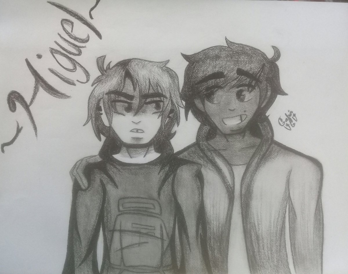 Just_GV's tweet photo. HIGUEL WEEK
Día 7🌟
La ship no muere

Estoy practicando a carboncillo así que, qué mejor que mi primer dibujo libre en estilo cartoon sea de la ship? 👀💖

LA SHIP NO MUEREEE💖💖💖
#higuel #HiguelWeek2021 #higuelweek #hirohamada #miguelrivera #miguelxhiro #hiroxmiguel #fanart https://t.co/FCitJenH59