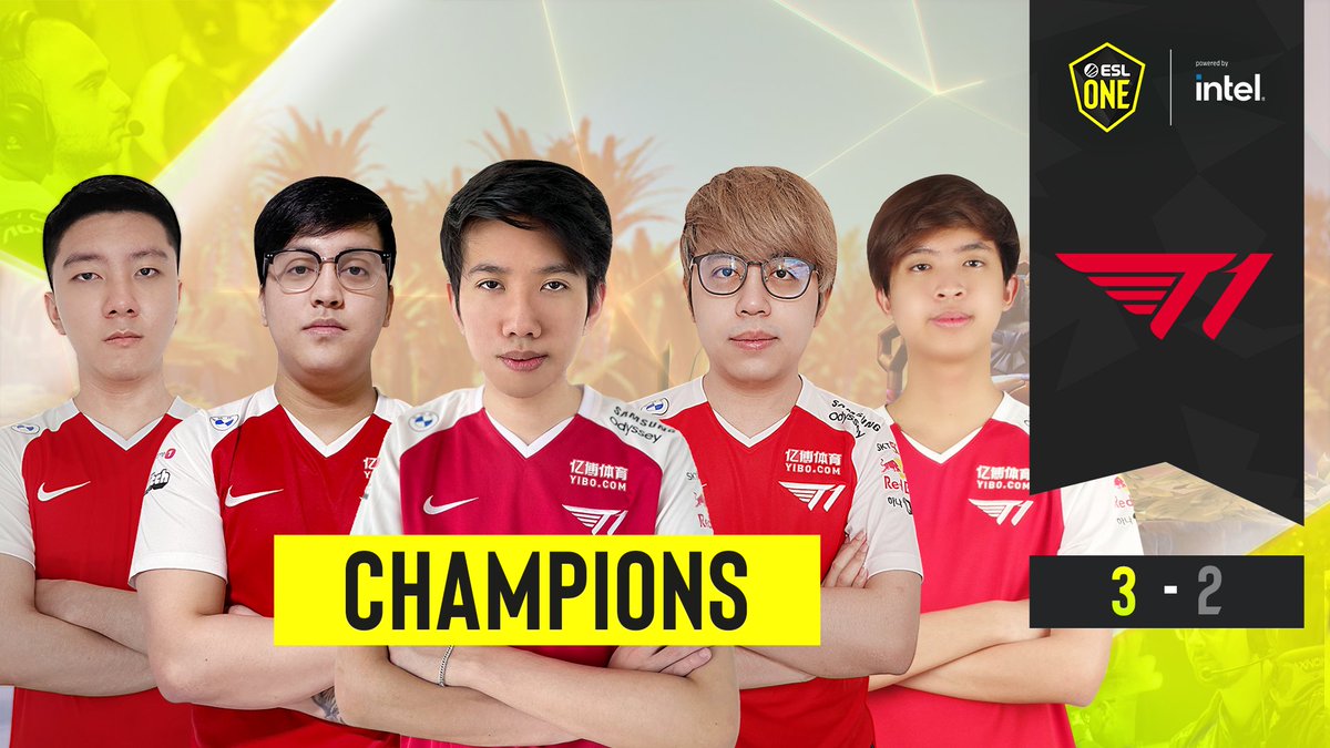 🏆 #ESLOne Summer 2021 champions, <a href="/T1/">T1 VALORANT</a> 🏆

GGWP to both the teams as we loved this Grand Final that went all the way to a game FIVE! 🔥

Good luck to you both at TI10! 👏