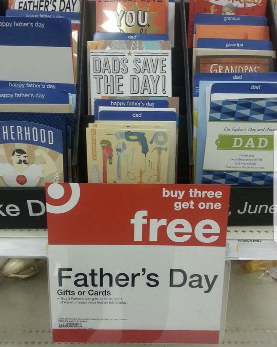 The baby daddy card sale at Target still cracks me up haha #Buy3Get1Free