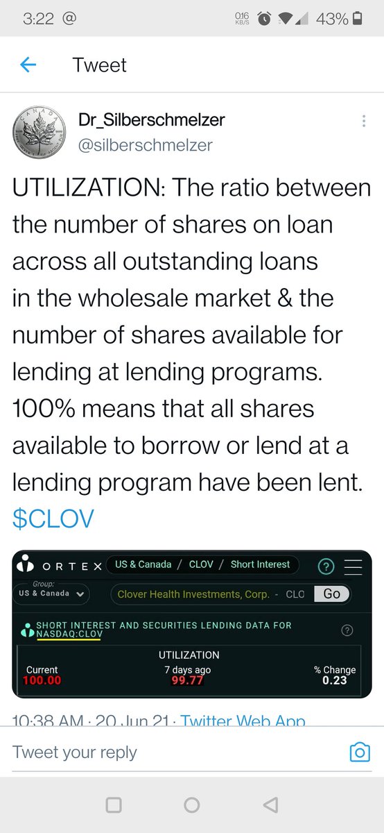 #ToTheMoon #HODL #BUY  #ClovGang 
#Clover $clov #CloverHealth #SQUEEZECLOV #Hodling #shorts #ShortSqueeze #CLOV #nakedshort #NAKEDSHORTSYEAH #ApeNation #wallstreetbets https://t.co/OU9GnvWeJQ