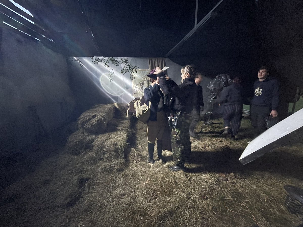 Set up for the night shoot on day 3 of #InSoldiersClothes