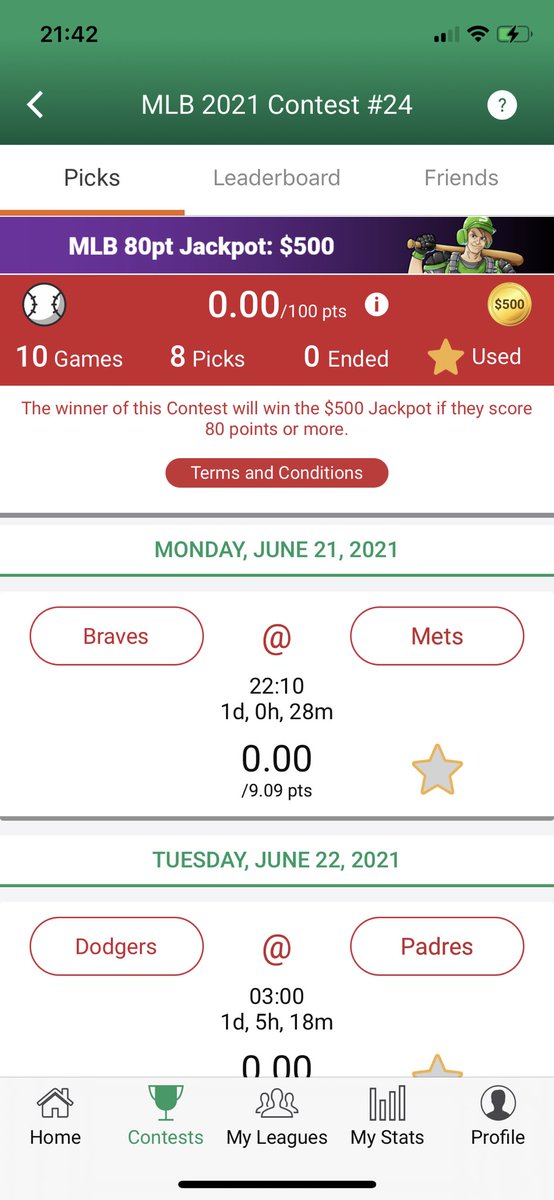PerfectPicksMLB's tweet image. BREAKING NEWS: MLB $500 Jackpot Contest Available Now!

You will win $500 if you win the Contest score and score 80 points or more.

Download the free app from PerfectPicks.com and enter for free.