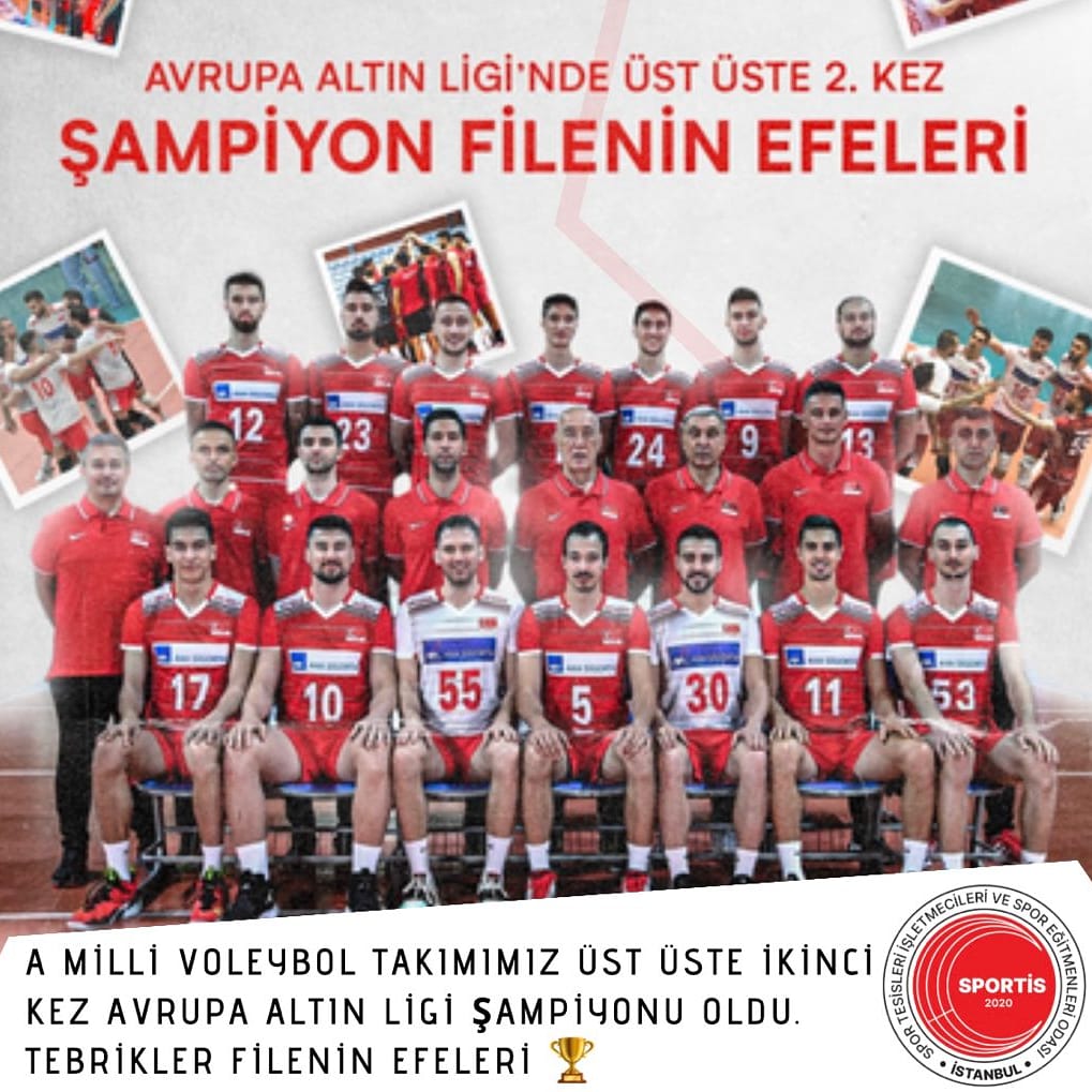 Sportis12's tweet photo. Avrupa Altın Liginde üst üste 2.kez Şampiyon olan A Milli Voleybol Takımımızı tebrik ediyoruz. https://t.co/DrAoTVRX3T