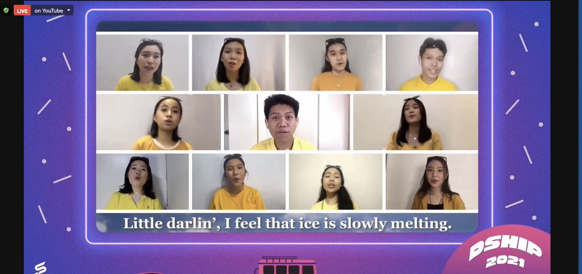 TheAnimoSHS's tweet photo. Koro Lasalyano brightens up DSHIP 2021 as they sing one of the Beatles’ all time hits, “Here Comes the Sun.”  

#DSHIP2021
#ID121 https://t.co/EufemwWZ9E