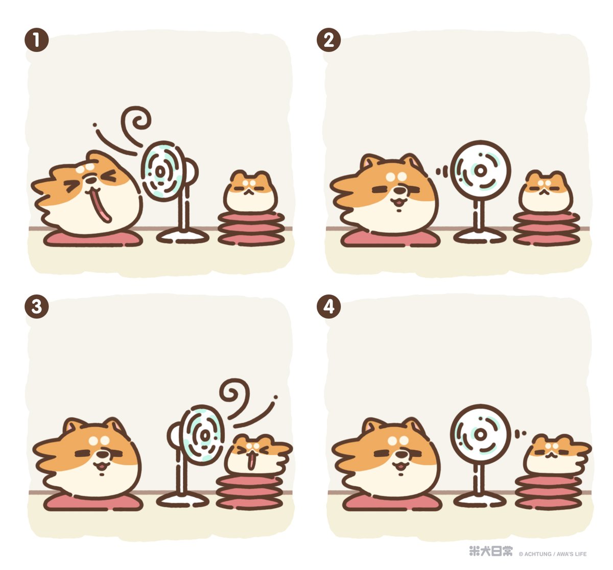 米犬日常 V Twitter 熱い 米犬日常 Awaslife 柴犬 Shibadog Shibalove 豆柴 いぬすた 漫畫 Comics 貓 Cat