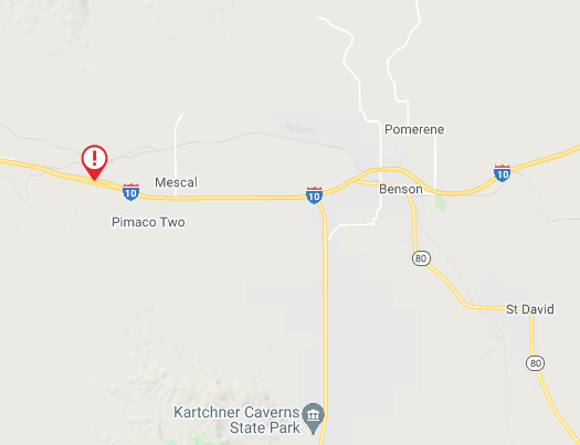 I-10 WB, MP 294 (near Benson): A serious crash has temporarily stopped traffic (medical helicopter). 

Check your route before heading out with AZ 511 & ADOT Alerts apps: https://t.co/18uQYLoqla

#I10 #BensonAz #aztraffic #Tucson https://t.co/mc62Ng5wR6
