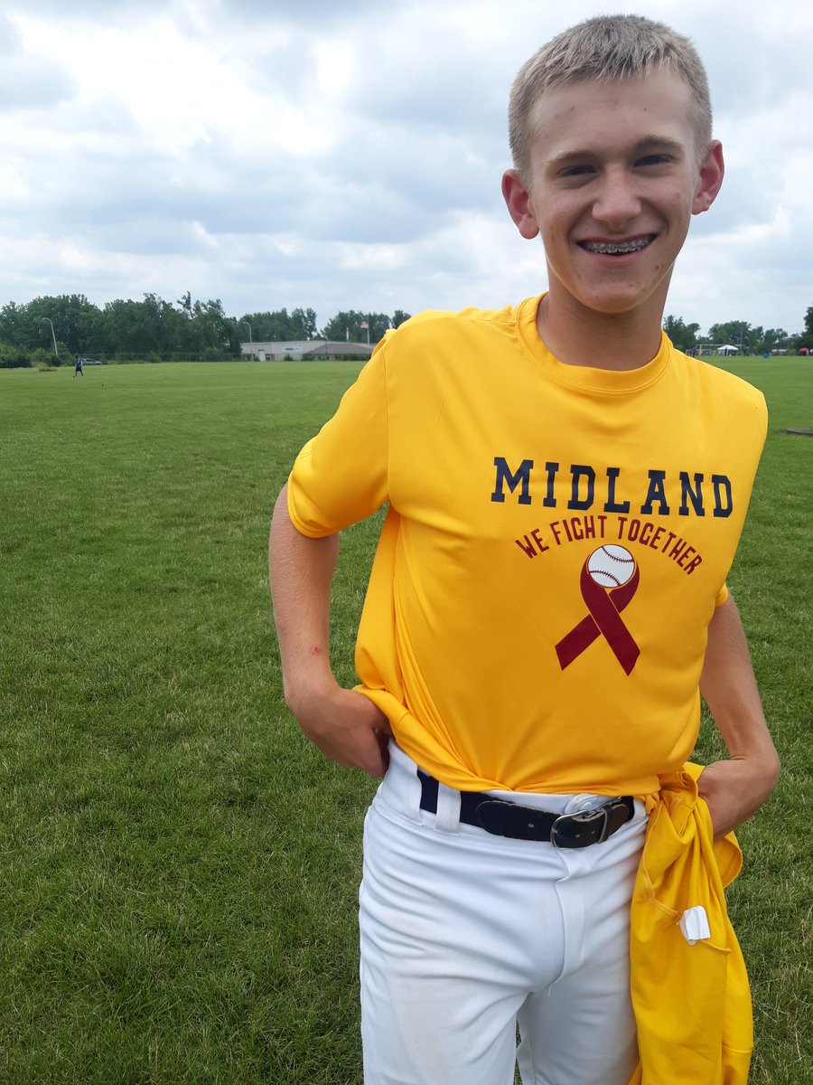 Greater Midwest Baseball tournament champions. Team supporting their coach and his recent operations to remove cancer.  Thx guys for everything!
@Midland_Redskin @MidlandBandits