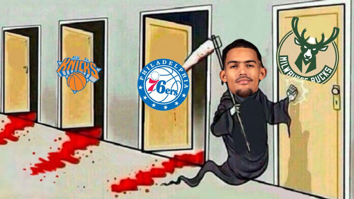 TZamps's tweet photo. Get off the tracks @TheTraeYoung is coming! https://t.co/WZgDsRVM0l