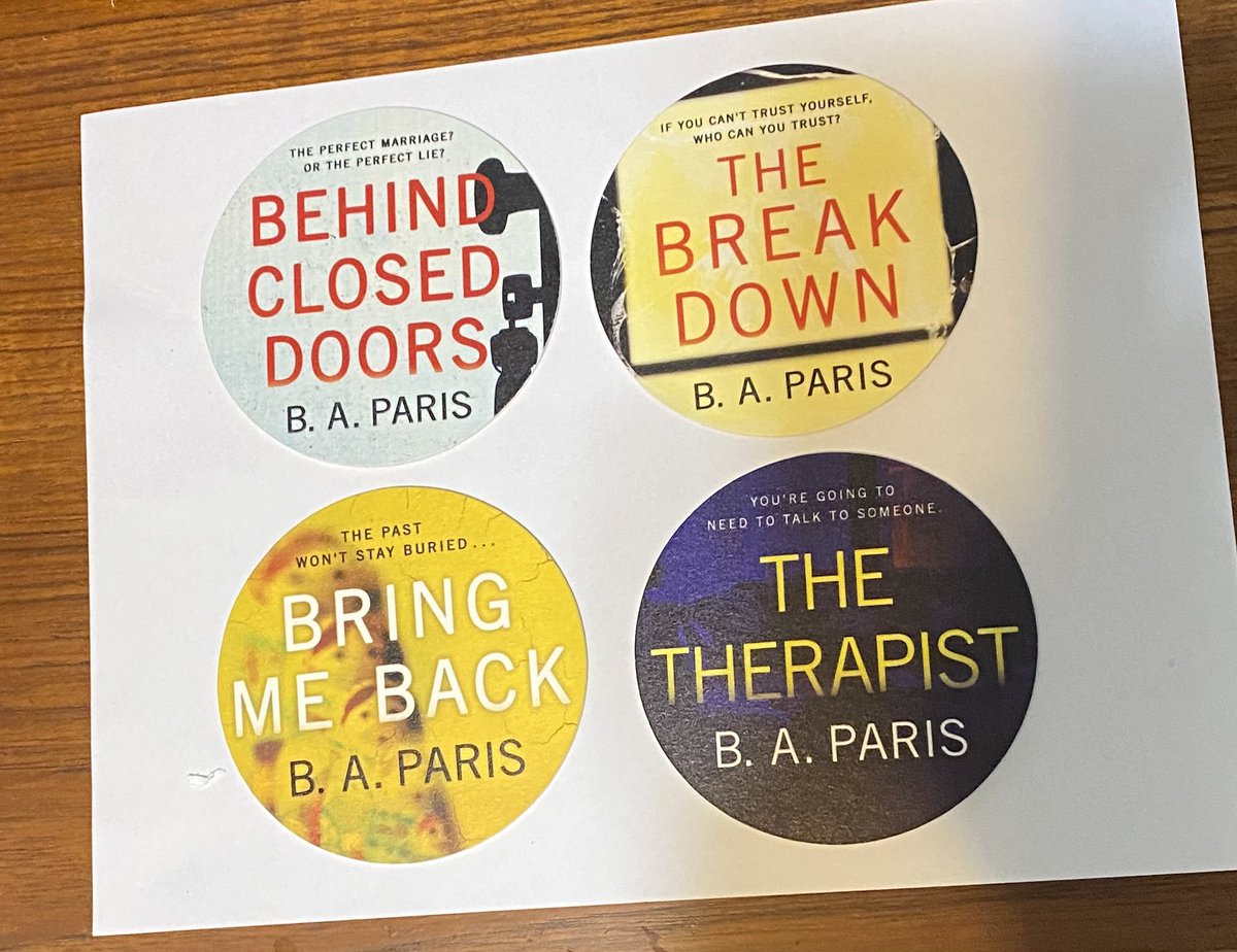 KimHaml10's tweet photo. I recently entered a sweepstakes from @StMartinsPress to win the newest book #TheTherapist from author @BAParisAuthor. I didnโt win the book but I did win these coasters of her 4 books. May not seem like much but Iโm thrilled, and Iโve read 3 of the 4. ๐๐๐ #liveloveread https://t.co/bqGHJcVJ6i