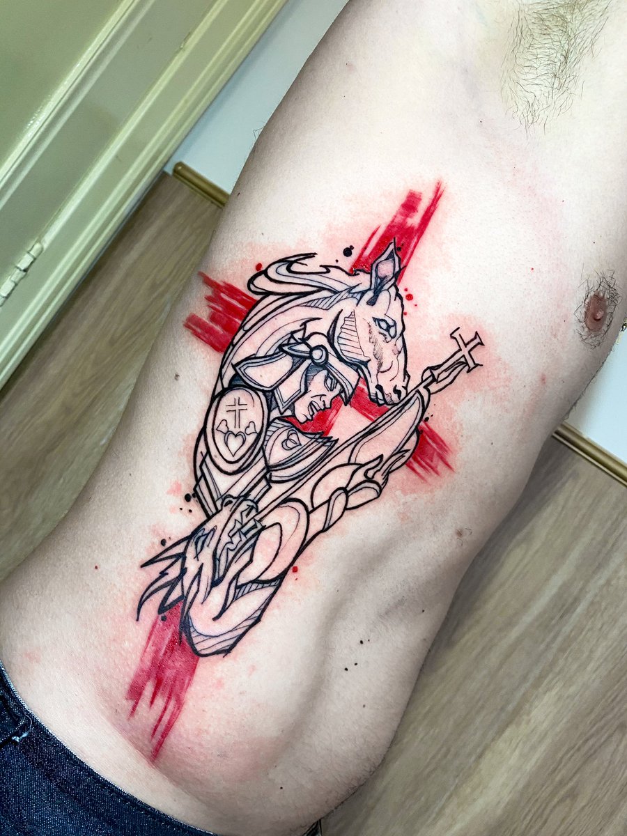 ThiagoScap's tweet photo. São Jorge do @lukasfontana87 
.
Obrigado a todos que acompanham o meu trabalho... 🤜🏽🤛🏽👊🏽☠️
.
#sketch #blackwork #blackredwork #saojorge #tattoo https://t.co/YXwyuqIcnc