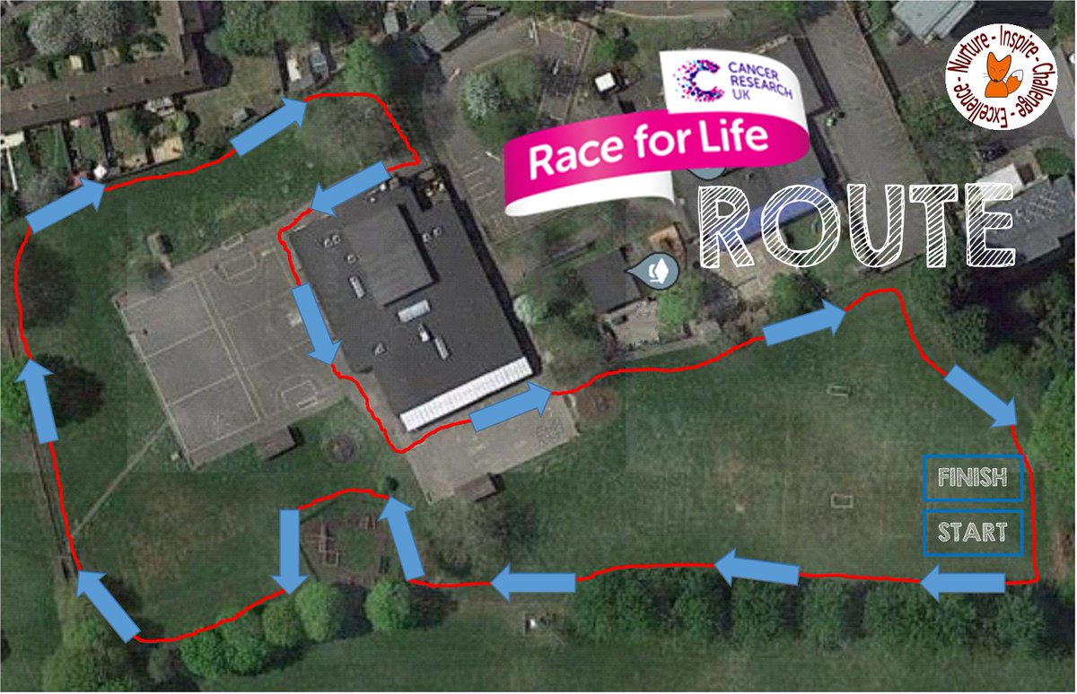 FoxHill_Primary's tweet image. The day has come! Today we will be taking part in our @RaceForLife event as a whole school in an effort to raise money for @CR_UK. The route is ready! 
fundraise.cancerresearchuk.org/page/fox-hill-…
THANK YOU for all of your donations! 🏃🏃‍♂️🏃‍♀️
@PlaySport_UK