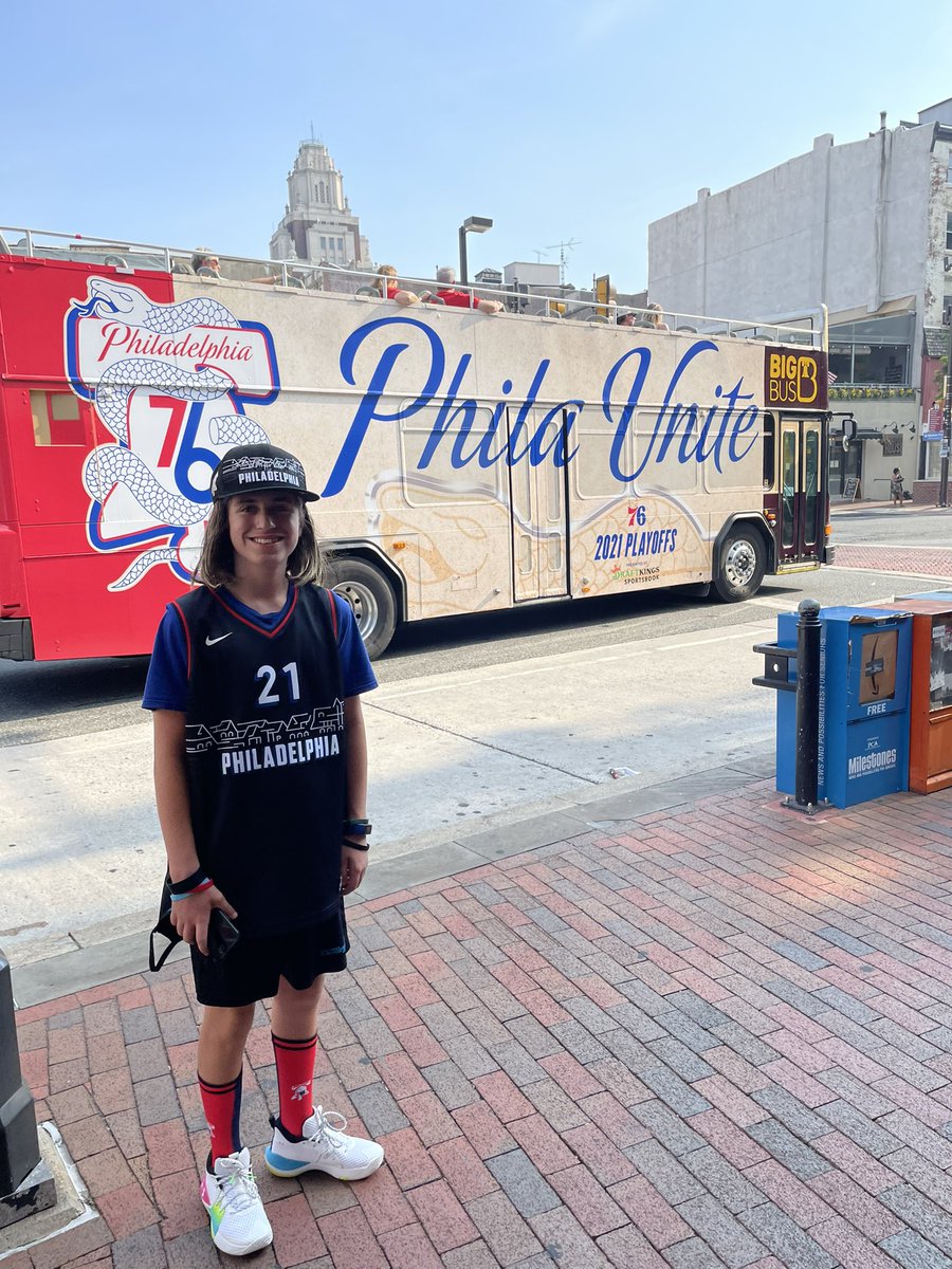 Went in the city for dinner. Let’s go <a href="/sixers/">Philadelphia 76ers</a> #HereTheyCome