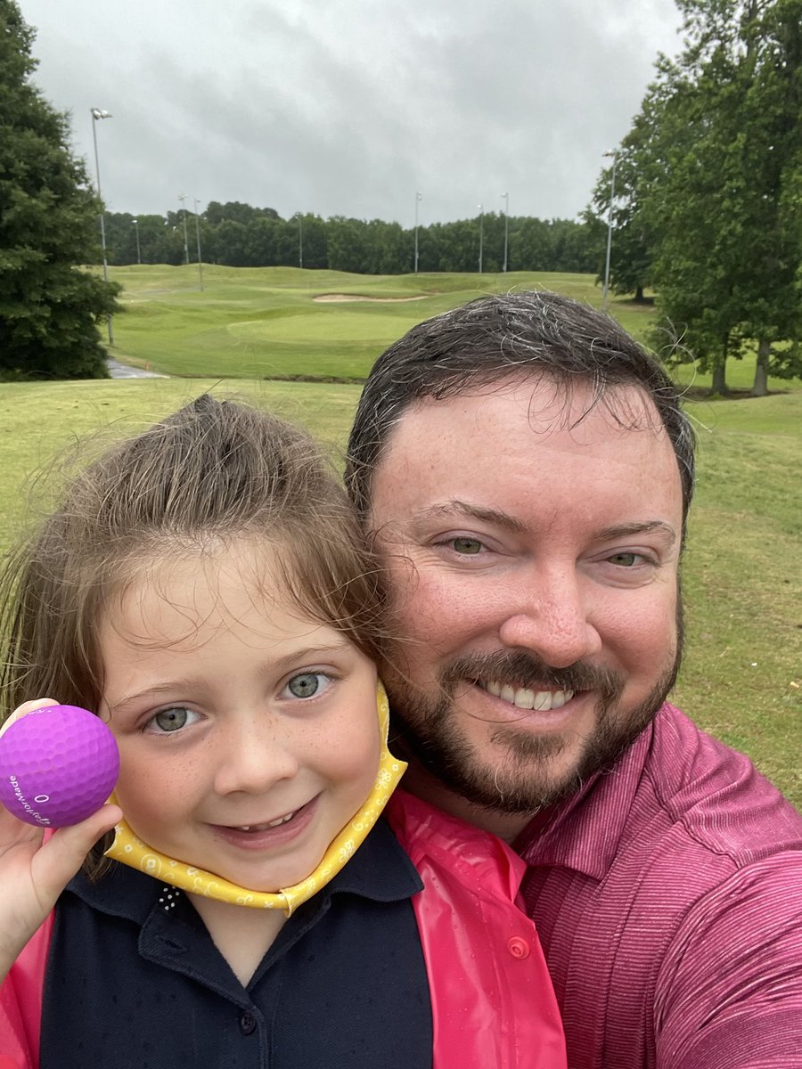 k8_leahy's tweet photo. Time to celebrate one of the best! #golfingintherain #firsttimegolfer #HappyFathersDay2021 @sp_leahy https://t.co/ri9zqju5Ng