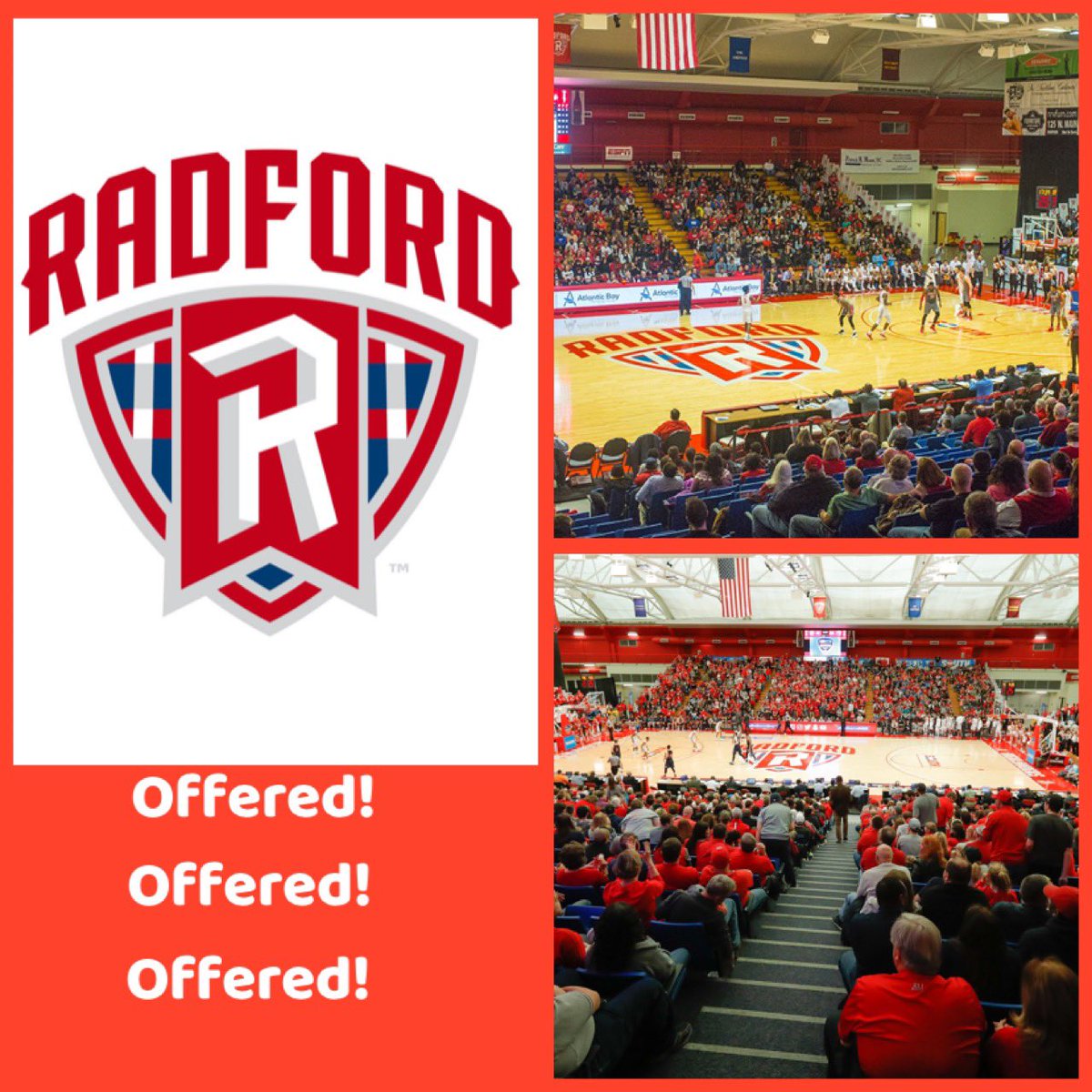 Blessed to receive an offer from Radford University ❤️📌