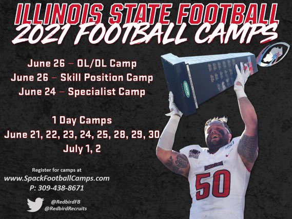 It’s not too late to get signed up! Camps start tomorrow…looking forward to seeing some big time players on campus the next two weeks! Walk-ups also welcome! 
spackfootballcamps.com
