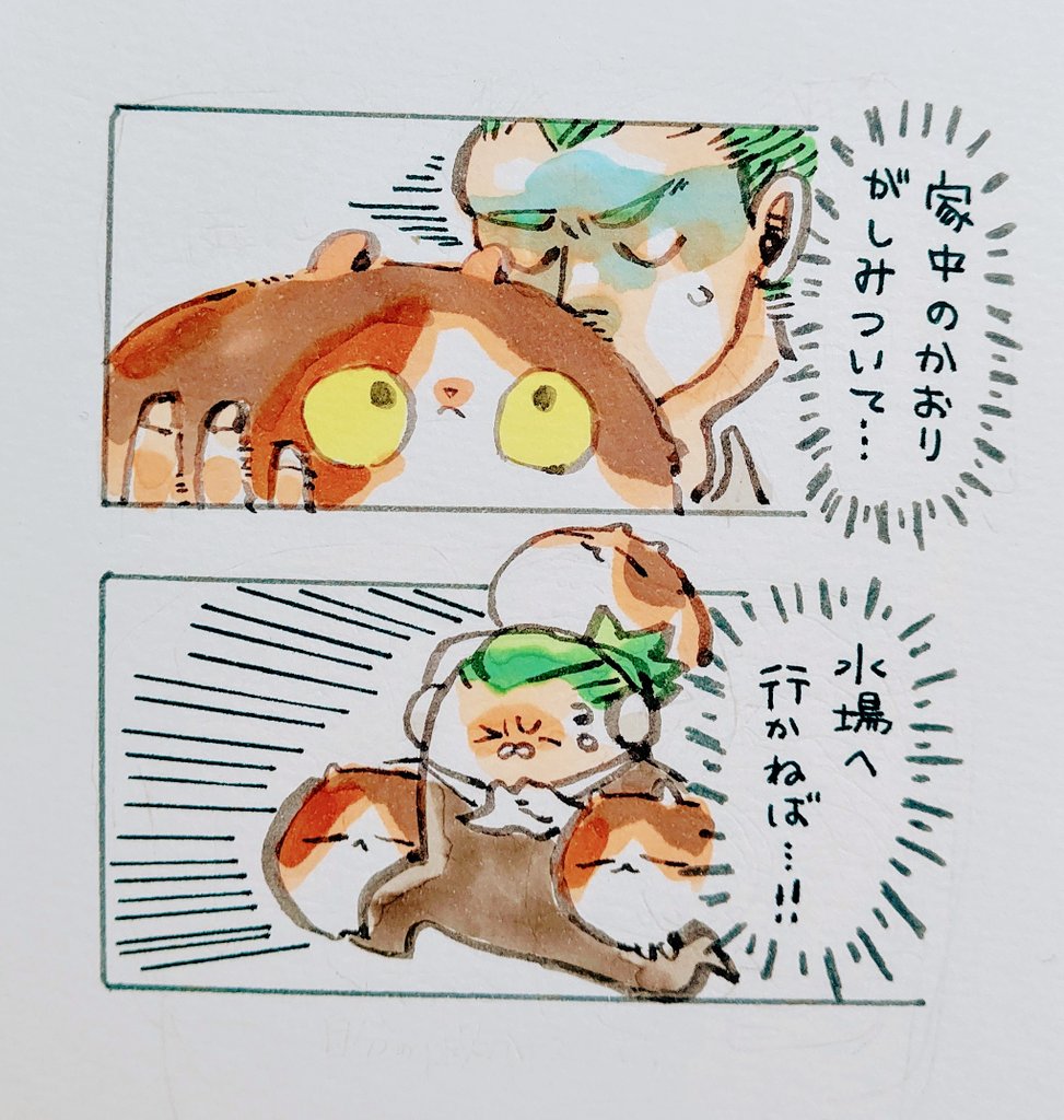 【きょうのすねこすり】
おていれ① 