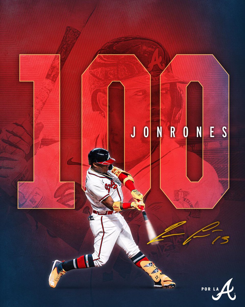 LosBravos's tweet photo. ¡El De La Sabana! 💥

Acuña Jr. arriba a la mágica cifra de 100 cuadrangulares.

#PorLaA https://t.co/PGN6chTDpQ