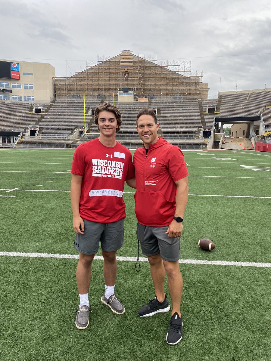 Had a great time at the Badger Specialist Camp today! Thank you <a href="/tmehlhaff10/">Taylor Mehlhaff</a> <a href="/BadgerFootball/">Wisconsin Football</a> for the training and coaching