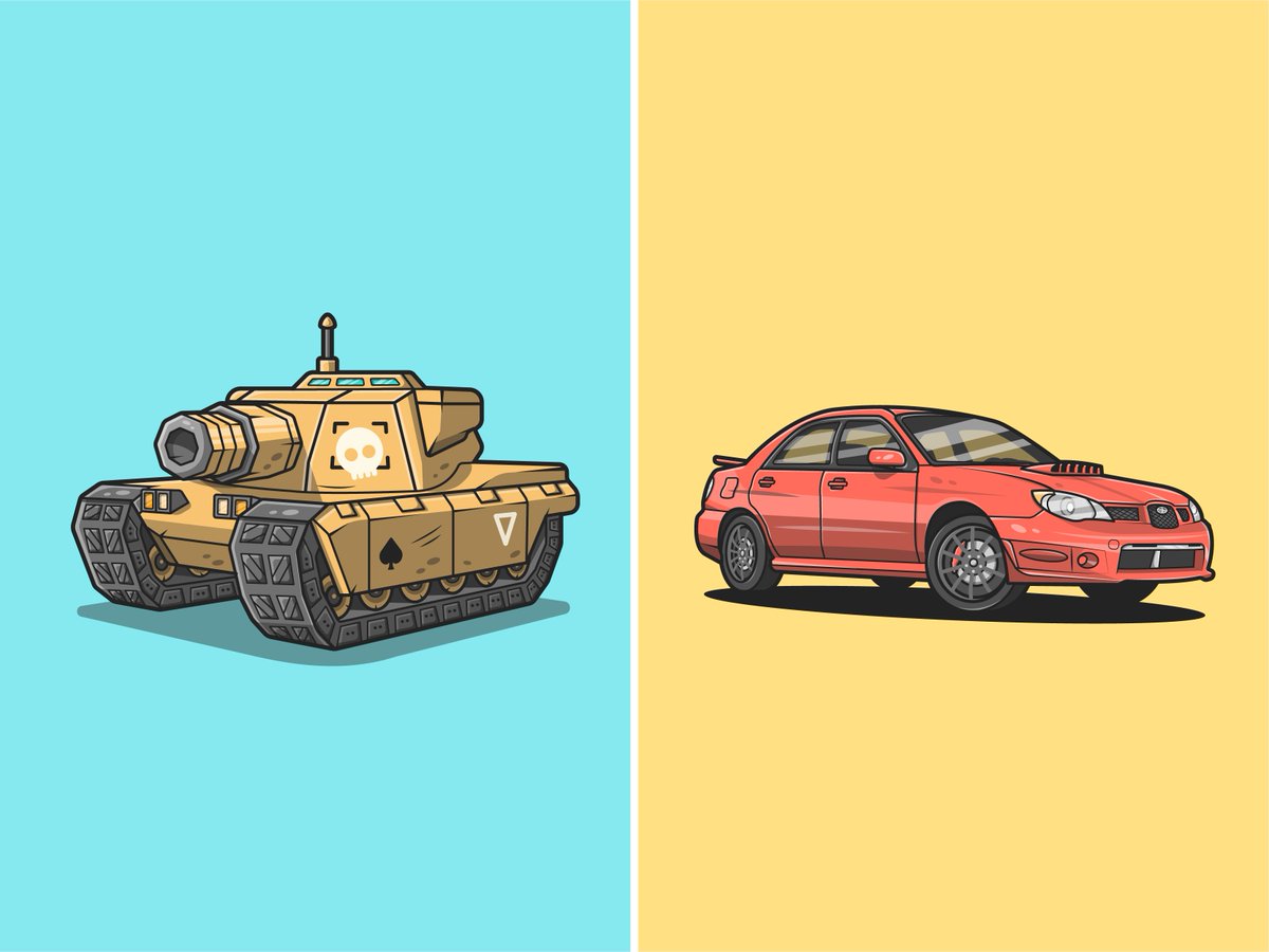 catalystvibes's tweet photo. Tank or Car🚜🚘
--
https://t.co/iWpzhDrOfT | https://t.co/3djNJQwN1W
--
#adobeillustrator #vehicles #car #tank #vectorartdesigns #vectormob #graphicdesignblg #songkang #T1win #dribbble #illustrationartists #illustrationoftheday #flatdesign https://t.co/OsBdWMxffw