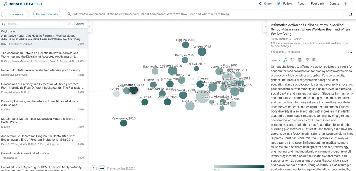DeisCaitlin's tweet image. I have to share a new tool I learned about today: @ConnectedPapers - Y'all, its life-changing. Need to find literature? EASY. Here's an image from a search I did today. Look at all those sources 😍