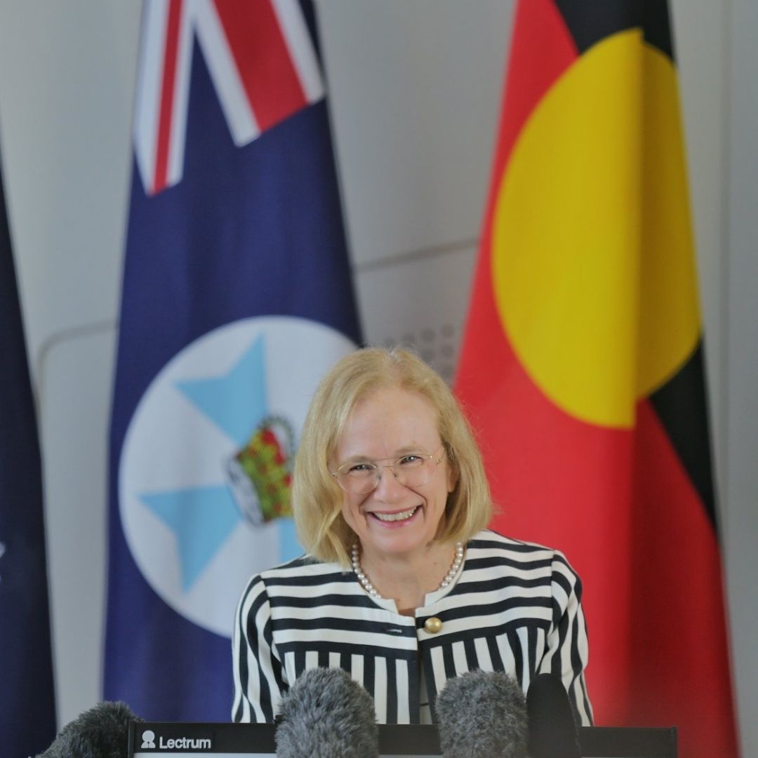 qldhealth's tweet photo. After 16 years of extraordinary hard work and dedication, our Chief Health Officer, Dr Jeannette Young, will become Queensland’s 27th Governor.

Her Majesty the Queen has approved Dr Young's appointment. She will be sworn in on Nov 1, 2021.
 
Congratulations Dr Young. https://t.co/UacrZ9cKJ3