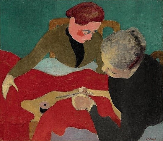 mog21's tweet photo. Edouard #Vuillard died #OTD 21 June 1940 here's The Seamstresses reinterpreted in @LEGO_Group after orginal sold by @ChristiesInc in 2009. #edouardvuillard #seamstresses #LEGO #rebuildtheworld #tussenkunstenquarantaine #nabis #PostImpressionism #arthistory #colour #scissors https://t.co/yl9JxTkw2n