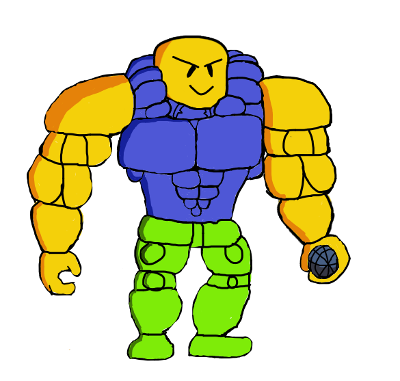 Buffed roblox noob by batnado on DeviantArt