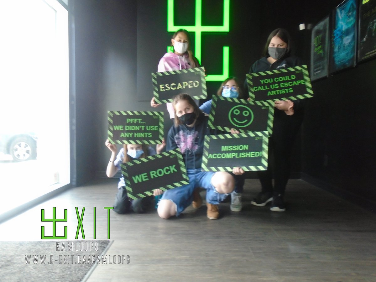 exitkamloops's tweet image. Here’s some of our awesome escapee’s from June 13th-20th, 2021. Many failed and many succeeded! Test your wits today! #ExitKamloops #kamloopsescapegames
facebook.com/media/set/?van…