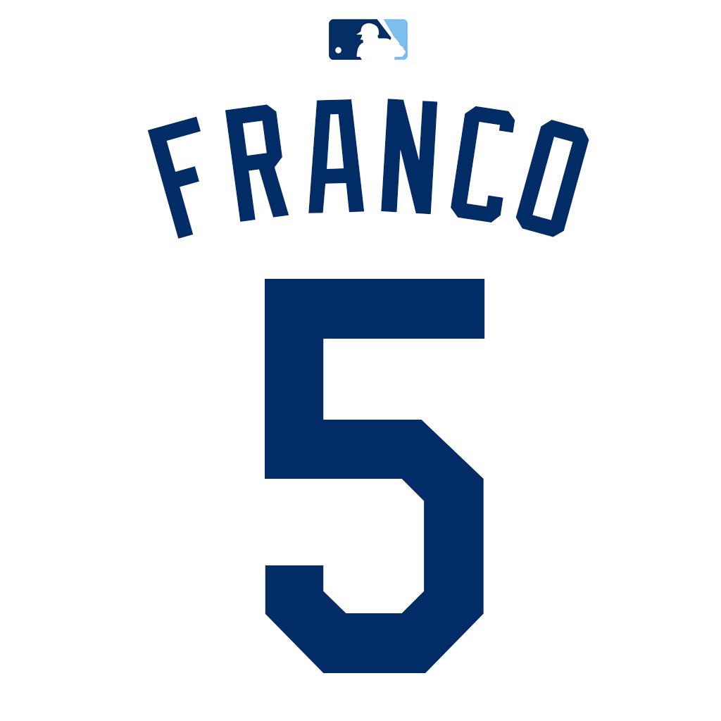 MLB Jersey Numbers on X: INF Wander Franco will wear number 5. Last worn  by INF Matt Duffy in 2019. #Rays (thanks to @RaysPR)   / X