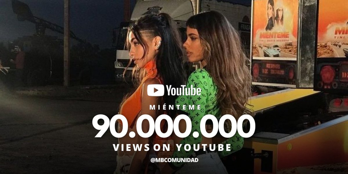 "Miénteme" de <a href="/TiniStoessel/">tini</a> ft. <a href="/MariaBecerra22/">LNDA 🇦🇷</a> superó los 90 MILLONES de views en Youtube.