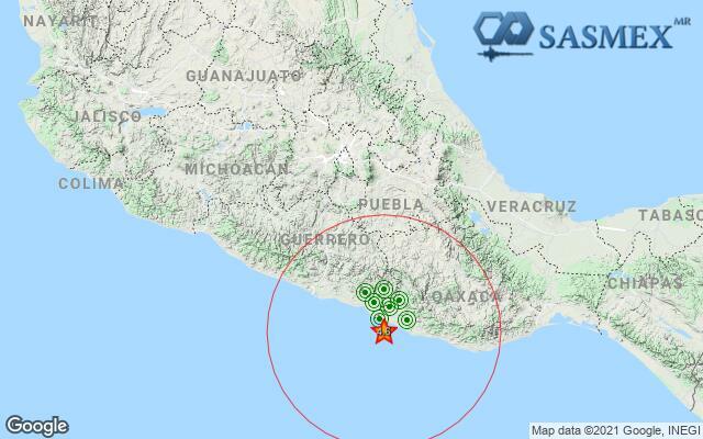 #Sasmex Información de evento. <a href="/SSNMexico/">Sismológico Nacional</a> SISMO Magnitud 4.6 Loc. 46 km al Suroeste de Pinotepa Nacional Oax 20 Jun 2021 20:03:30 Lat 16.06 Lon -98.37 Pf 10 km, más información en cires.org.mx @Sasmex