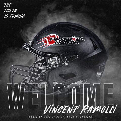 VRamolli's tweet photo. I’m happy to announce that I’ll be joining the Football North family for the 2021 football season @coachlalonde_ @coachbigdawg7 @FootballNorthca https://t.co/HoIaFOxcrM