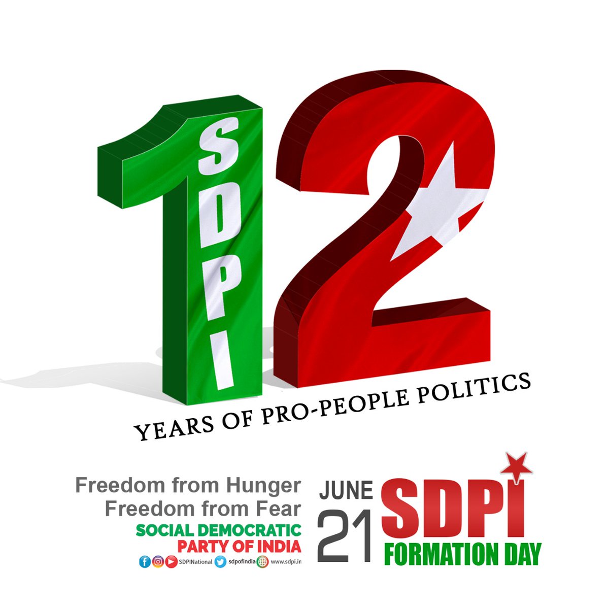 AbdulMajeedSDPI's tweet photo. #SDPIFormationDay
Wishing all leaders, caders, members, supporters &amp; well wishers A happy SDPI FORMATION DAY. https://t.co/hr75RVA4Qd