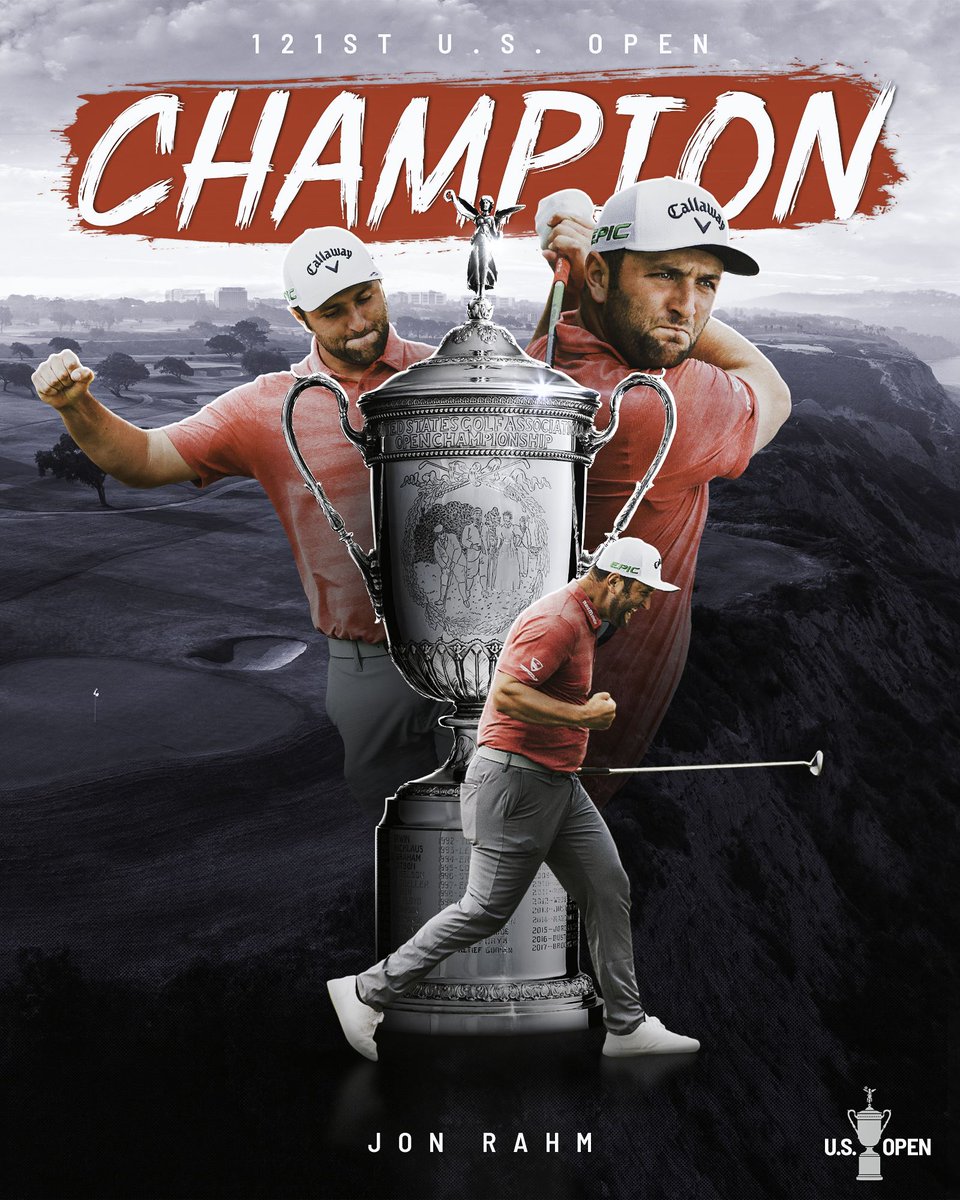 tucg15's tweet photo. Our 121st U.S. Open champion! 

Congrats, 
@JonRahmPGA!

#FromManyOne | #USOpen https://t.co/tkgmGLncAN