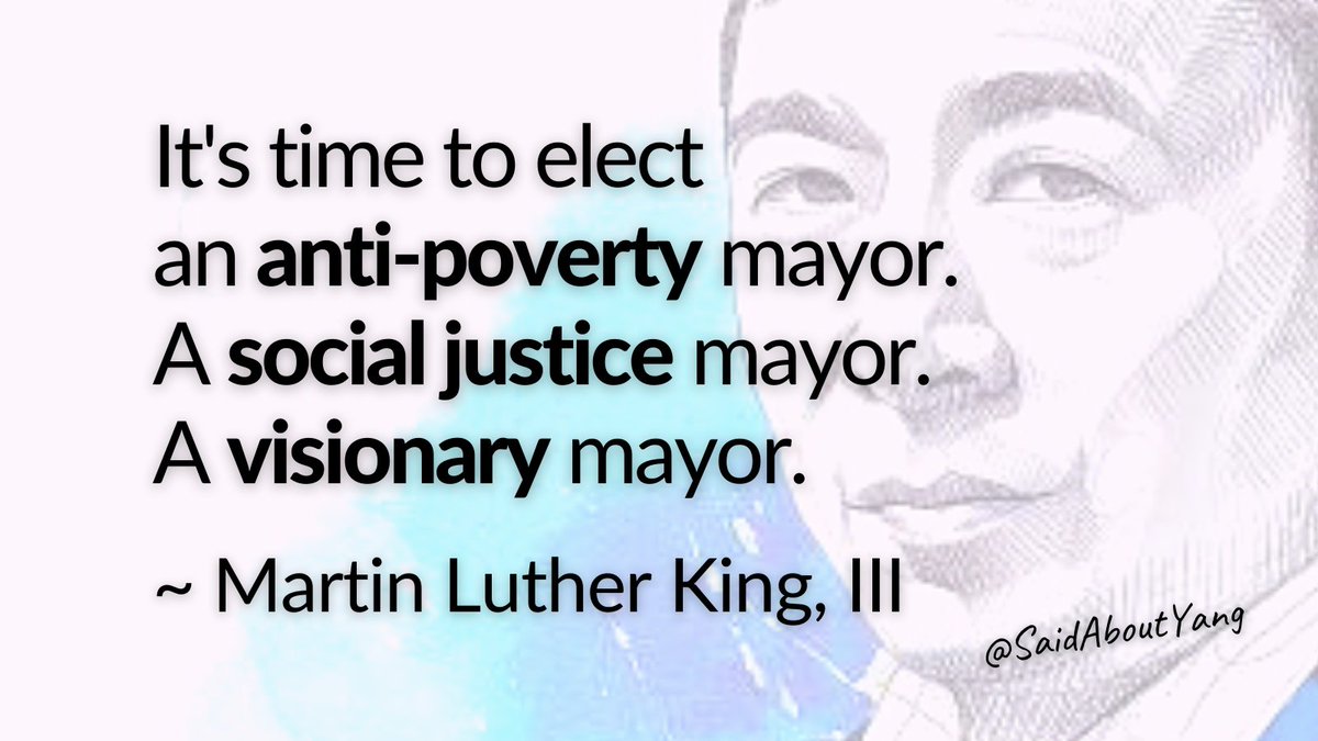 It's time to elect Andrew Yang. #VoteYang @OfficialMLK3  #SaidAboutYang #NYCMayor