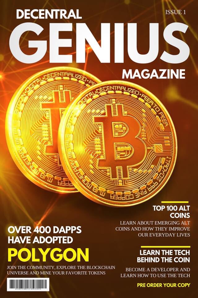 realjaydavila's tweet photo. Here is a sneak peak! Decentral Genius Magazine soon to be released! To all those who support the growth salute to you! LONG LIVE THE #BLOCKCHAIN #DecentralGenius #Magazine $BTC $ETH #SAFEMOON $LINK $MATIC $ENJ $ADA $STORJ $DOT $ATOM #THETA $NEO #BTC #ETH #NODING #MINING $LTC https://t.co/1vm76owAVA