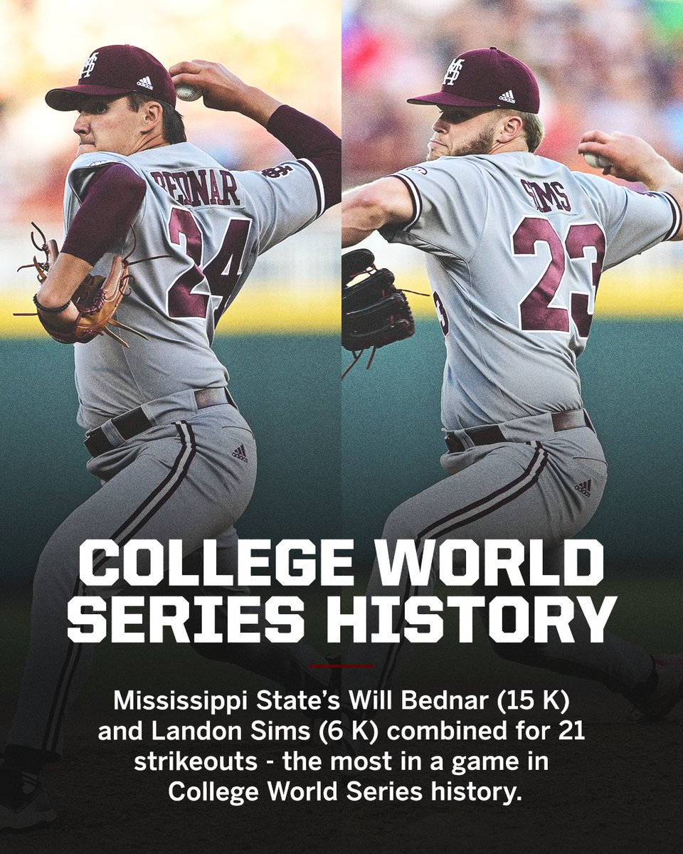 espn's tweet image. Mississippi State makes history in Omaha 💥 @SECNetwork