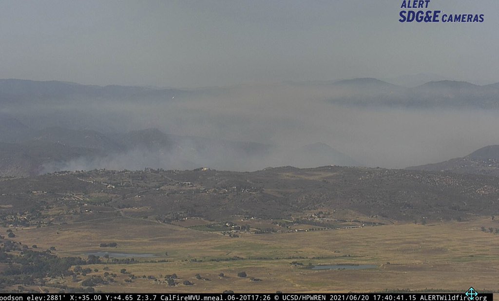 huntersowards3's tweet photo. #CLEVENGERFIRE LATEST: A vegetation fire near Ramona has spread to about 30 acres. Crews are working in the Clevenger Canyon area. HWY 78 will be closed to traffic while they try and get control. Avoid the area and stay out firefighters way. https://t.co/XXC5l1LT0q