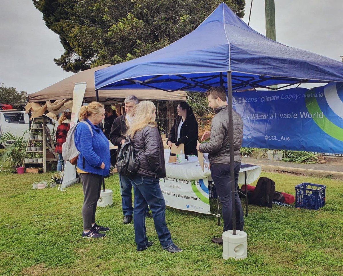 CCLBennelong's tweet photo. 🌬 "Don't complain, campaign in the rain!" was @CCLBennelong's motto on Saturday!

Great spending the morning chatting with locals at Henley Grower Markets about #ClimateSolutions 🥰

#GrassrootsClimate #AusClimateDividend #ClimateActNow #NetZeroEmissions #COP26 #Bennelong https://t.co/AhpySD7VQZ