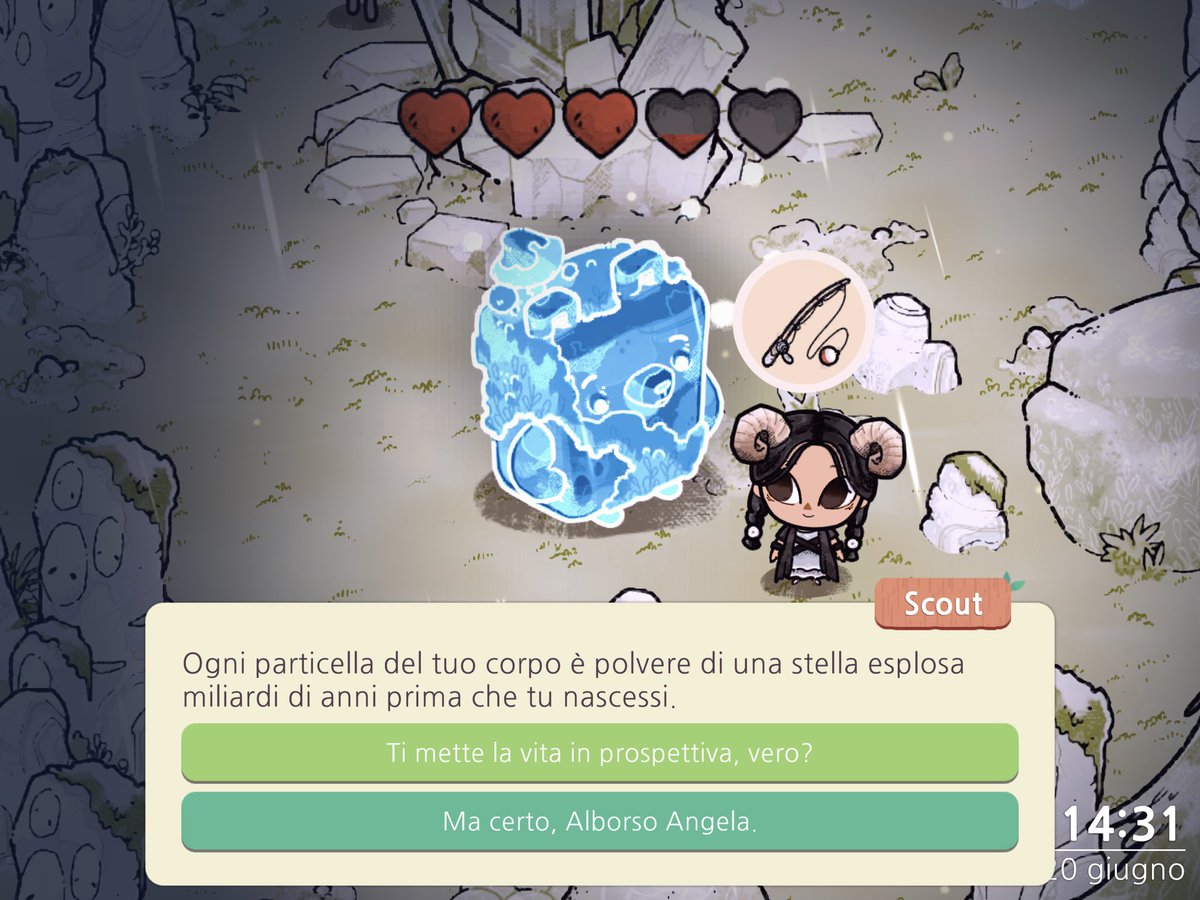 ariacolours's tweet photo. I love whoever translated “Alborso Angela” 💕 @CozyGrove https://t.co/YDNnVPdRnm