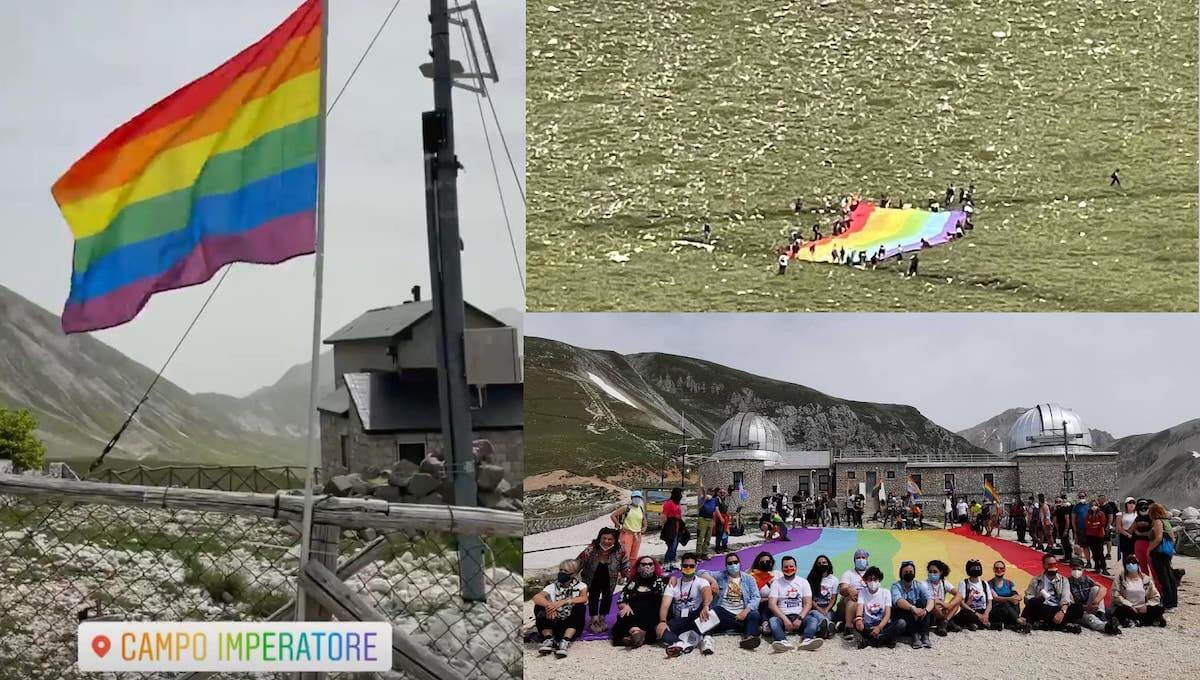 #Abruzzo Pride 2021, la bandiera arcobaleno sulla vetta del Gran Sasso gay.it/abruzzo-pride-… #OndaPride