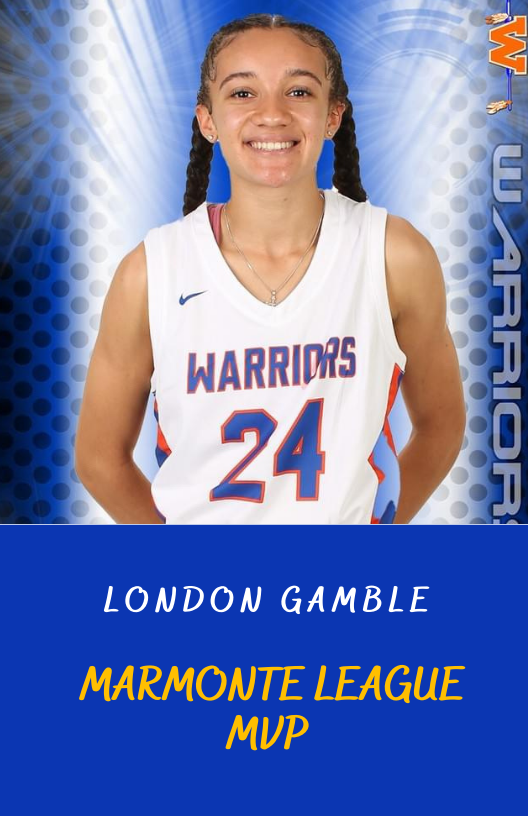 Congratulations to London Gamble for her Selection as 2021 Marmonte League MVP!