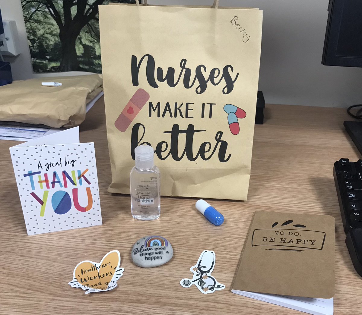 Lovely surprise first thing on a Monday from our student nurse 😊. Thank you so much @brieoflife you have brightened up my day!