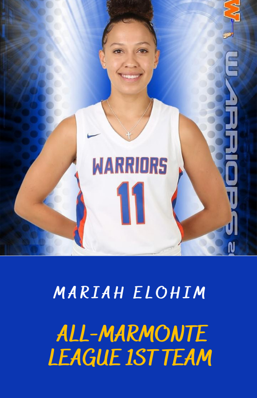Congratulations to Mariah Elohim for her Selection as 2021 All - Marmonte League 1st Team!