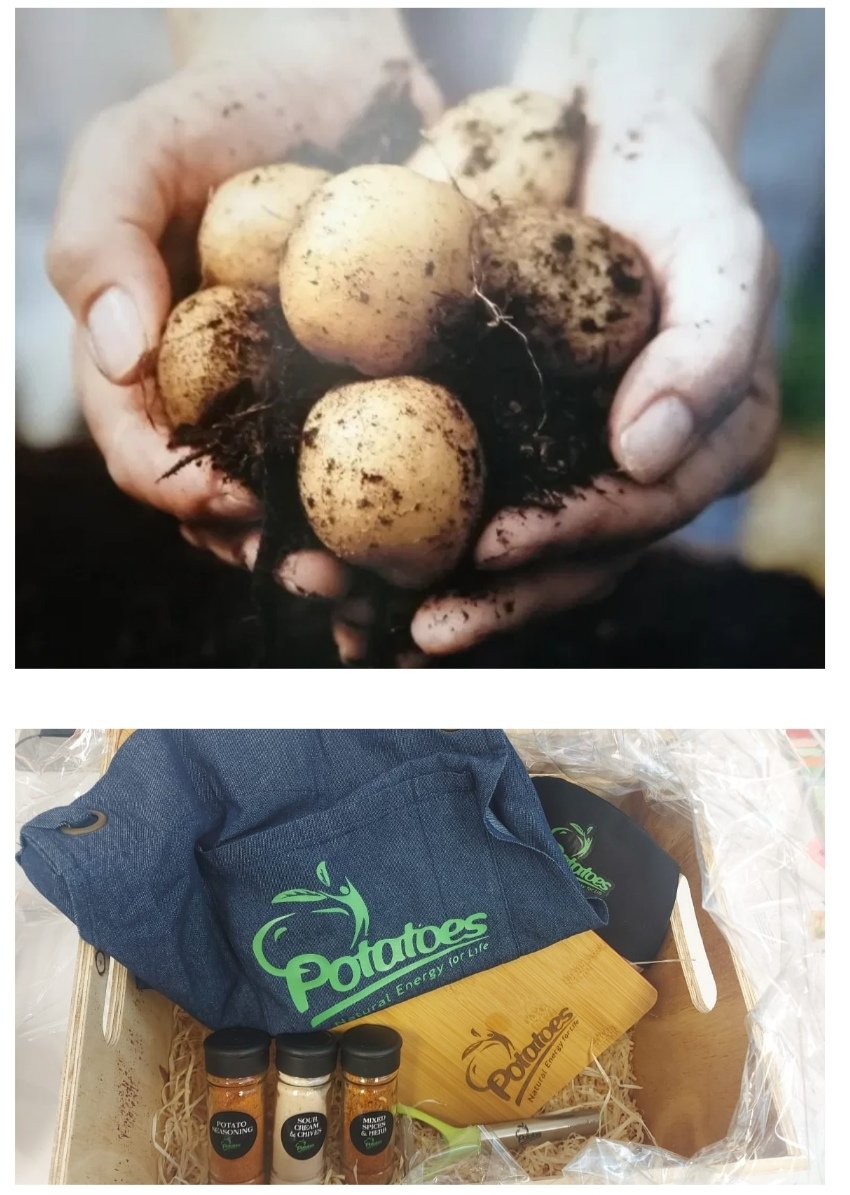 JoziStyle's tweet image. Win a Potato Hamper! 

Worth R1,500. 

Retweet to enter.

We're giving away potatoes – and you know you want them!

Prize includes:
2kg Potatoes
Apron
Chopping Board
Potato Peeler
Chef Beanie
Assorted spices

#DineJoziStyle
#PotatoNation

T&amp;amp;Cs jozistyle.joburg/potato-nation